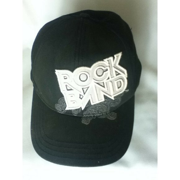 RockBand Game Baseball Adult Hat Flex Stretch Rock - Picture 1 of 3